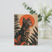 ベンガルキャットヴィンテージアート ポストカード (スタンド正面)