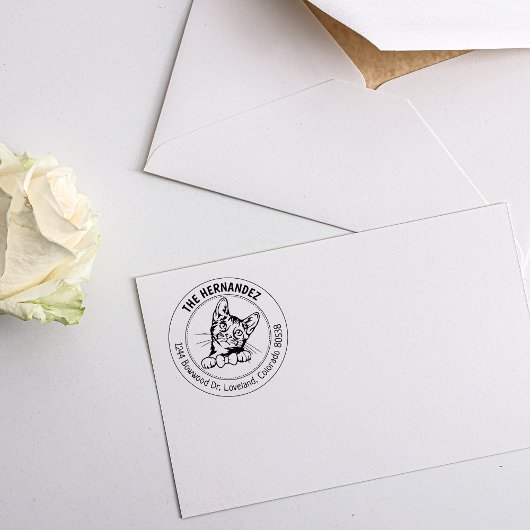 ベンガルキャット差出人住所 ラバースタンプ