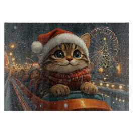 ベンガルキャット・ジェットコースター・クリスマス カッティングボード