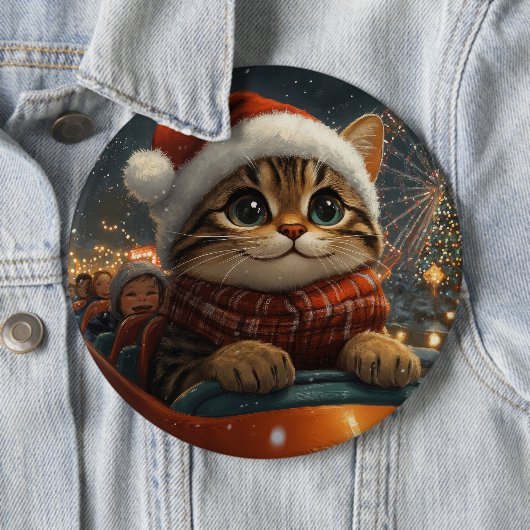 ベンガルキャット・ジェットコースター・クリスマス 缶バッジ (インサイチュ)