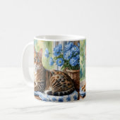 ベンガルキャット 水彩画 コーヒーマグカップ (正面左)
