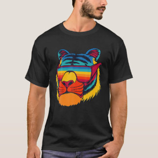 ベンガルクールタイガーグラスヴィンテージアカラフルートTig Tシャツ