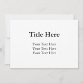 ベンガルタイガーのカスタマイズ可能な発表 案内状 (裏面)