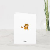 ベンガルタイガーアニマルプリントサンキューカード サンキューカード (裏面)