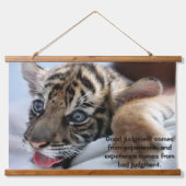 ベンガルタイガーカッブウォッチング 吊り下げ型タペストリー (正面)