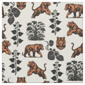 ベンガルタイガースとジャングルつる植物 ファブリック (見本)