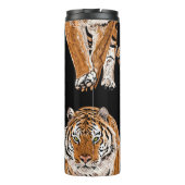 ベンガルタイガースケッチ：ヴィンテージアニマルプリント タンブラー (裏面)