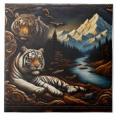 ベンガルタイガース安静の山の川の近く タイル (正面)