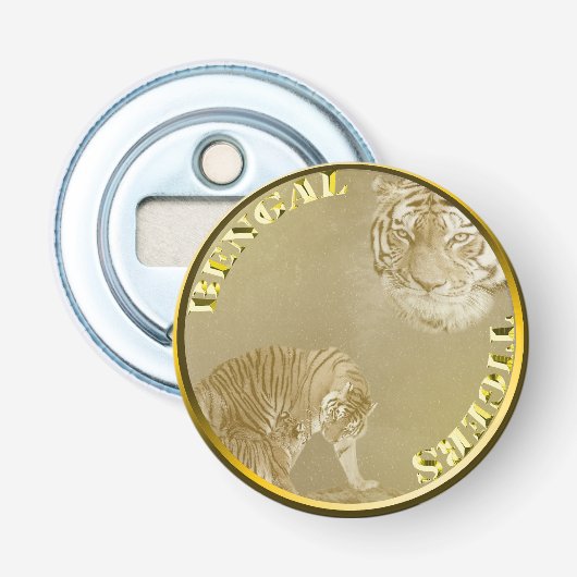 ベンガルタイガース金ゴールドコイン、ボトルオープナー 栓抜き (正面)