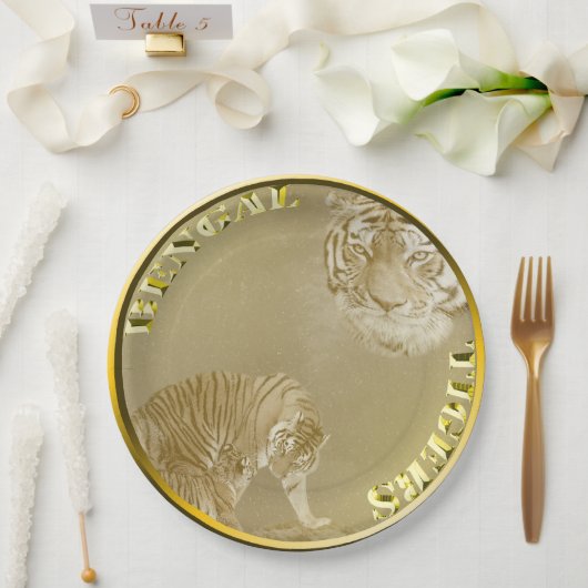 ベンガルタイガース金ゴールドコイン、紙プレート ペーパープレート (ウェディング)