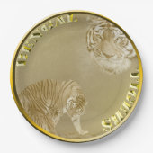 ベンガルタイガース金ゴールドコイン、紙プレート ペーパープレート (正面)
