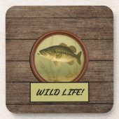 ベンガルタイガーダークウッド木目コースターセット コースター (正面)