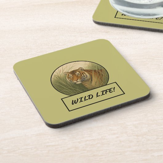 ベンガルタイガーダークカーキコースターセット コースター (左側)
