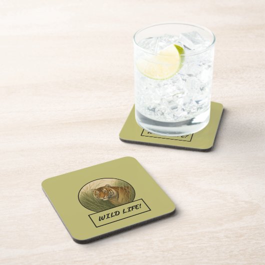 ベンガルタイガーダークカーキコースターセット コースター (右側)