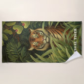 ベンガルタイガーデジタルアート ビーチタオル (正面)