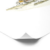 ベンガルタイガーハンド色彩の鮮やかプリント ポスター (コーナー)