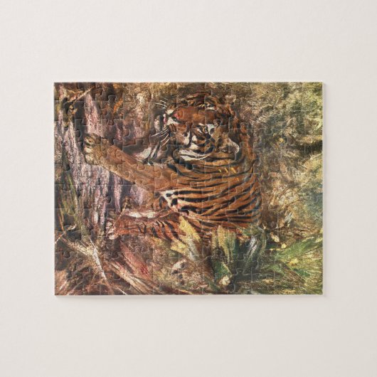 ベンガルタイガーバイCEスワン、ヴィンテージ野生動物 ジグソーパズル (横)