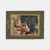 ベンガルタイガーパーソナライズされたフリースブランケット フリースブランケット (正面(横))