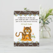 ベンガルタイガーベビーシャワー招待状for Boys 招待状 (スタンド正面)