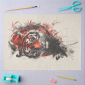 ベンガルタイガーポートレート 薄葉紙 (クラフト)