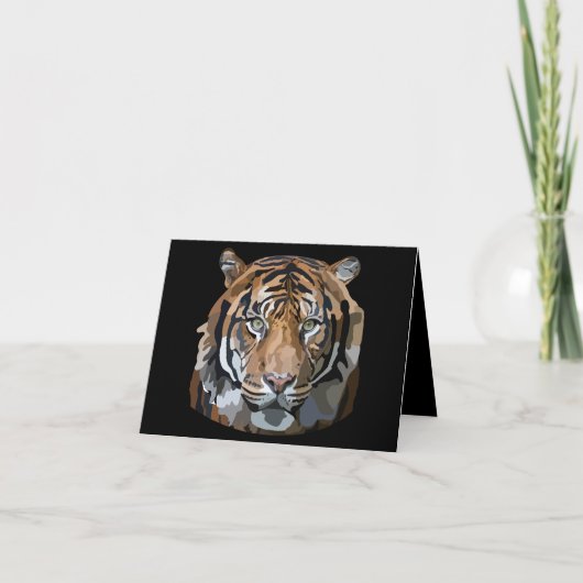 ベンガルタイガー手描きデジタルアート カード (正面)