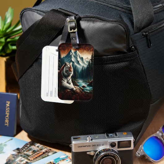 ベンガルタイガー時計マウンテンストリーム ラゲッジタグ (正面&裏面)