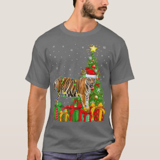 ベンガルタイガー照明クリスマスツリーサンタベンガルタイガー Tシャツ