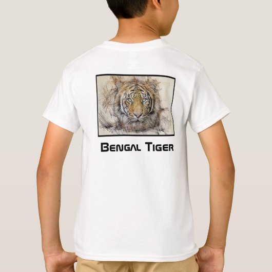 ベンガルタイガー アートTシャツ Tシャツ (裏面)