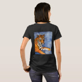 ベンガルタイガー(オレンジカスタム色)アートシャツ Tシャツ (裏面フル)