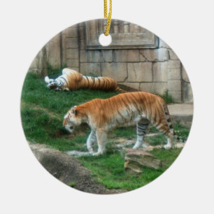 ベンガルトラのオーナメントの~の絶滅危ぐ種シリーズ セラミックオーナメント