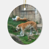 ベンガルトラのオーナメントの~の絶滅危ぐ種シリーズ セラミックオーナメント (左)