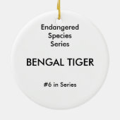 ベンガルトラのオーナメントの~の絶滅危ぐ種シリーズ セラミックオーナメント (裏面)