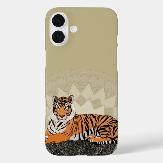 ベンガルトラのマンダラ竹 Case-Mate iPhoneケース (裏面)