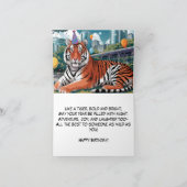 ベンガルトラの謎の誕生日 カード (内部)