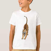 ベンガルトラを伸ばしてTシャツをからかいます Tシャツ (正面)