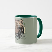 ベンガルトラデザインかわいいギフトアイディアコーヒーマグ マグカップ (正面右)