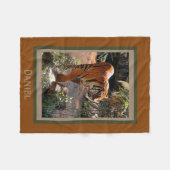 ベンガルトラパーソナライズされた、 フリースブランケット (正面(横))