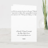 ベンガルトラ及び月挨拶カード シーズンカード (裏面)