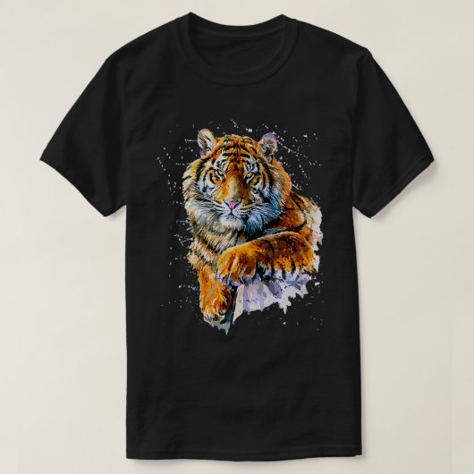 ベンガルトラ絵を描が Tシャツ (デザイン正面)