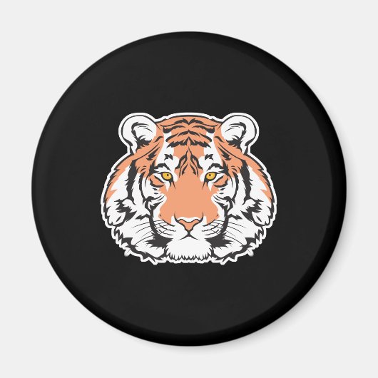 ベンガルトラ頭 マグネット (正面)
