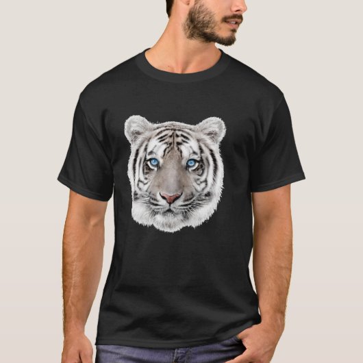 ベンガルホワイトタイガーヘッド Tシャツ (正面)