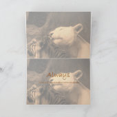 ベンガルホワイトタイガーラブ誕生日アニバーサリーアニバーサリー カード (内部)