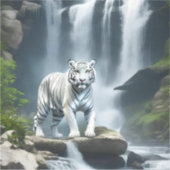 ベンガルホワイトタイガー自然 シール (正面)