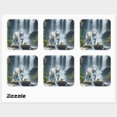 ベンガルホワイトタイガー自然 スクエアシール (シート)