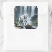 ベンガルホワイトタイガー自然 スクエアシール (バッグ)