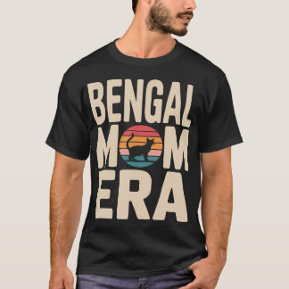 ベンガルママ時代のレトロベンガルキャット Tシャツ