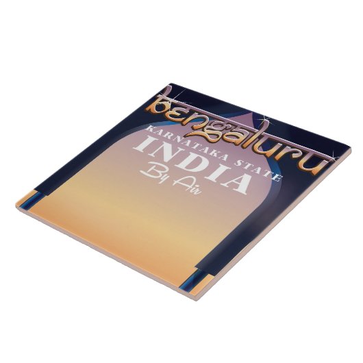 ベンガルール、インド旅行ポスター タイル (側面)