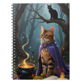 ベンガル猫お洒落ハロウィン絵を描ズ ノートブック (正面)