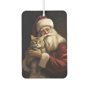 ベンガル猫とサンタクロースフェスティバルクリスマス カーエアーフレッシュナー