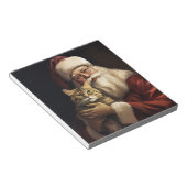 ベンガル猫とサンタクロースフェスティバルクリスマス ノートパッド (アングル)